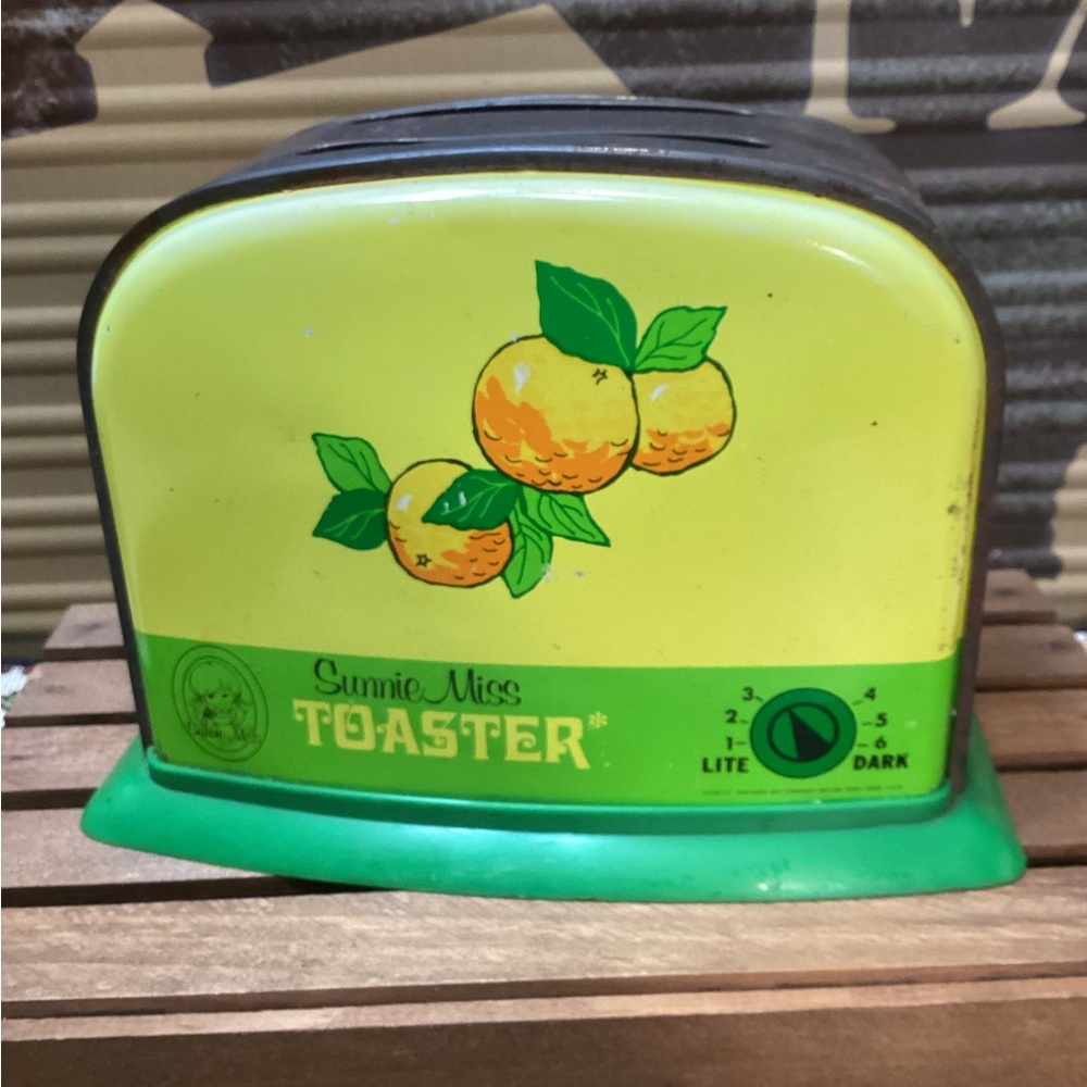 Vintage Sunnie Miss Metal Child's Play Toaster Ohio Art Citrus Design Works